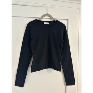Babaton Sculpt Knit Crew Longsleeve in Black